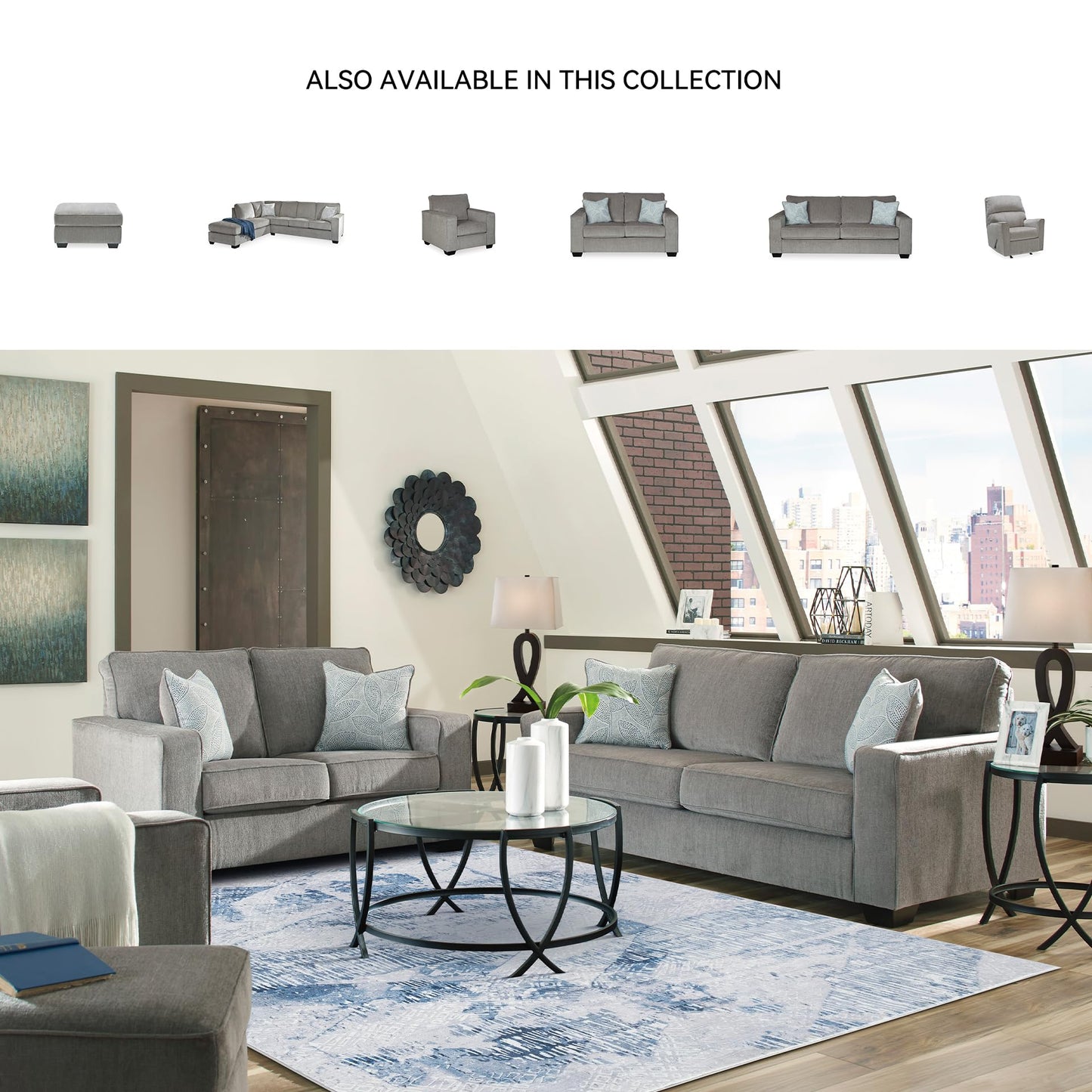 Signature Design by Ashley Altari Modern Chair, Light Gray