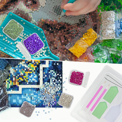 Guyuyii Bead Organizer Box - 30 Individual Small Clear Plastic Bead Organizers and Storage with Hinged Lid for Diamond Painting, Seeds & Jewelry - Portable Travel Container Set