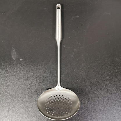 A · HOUSEWARE Skimmer Stainless Steel Large Slotted Spoon Colander Strainer Ladle for Cooking Heat Proof Hollow Handle Serving Utensil 14.96 inches