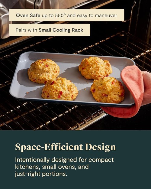 Caraway Nonstick Ceramic Baking Sheet - Non-Toxic, PTFE & PFOA Free, 9x13” Mini Sheet Pan - Sage Color