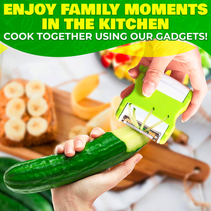 9 Pcs Pineapple Corer and Slicer Set – Sturdy, Sharp & Easy to Clean Pineapple Slicer Tool with Fruit Corer, Slicers and Peelers – Works for Apples, Melons, Avocados, Citrus, Berries, Bananas & More