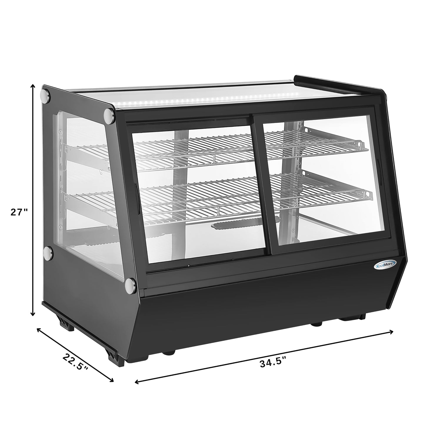 KoolMore 35 in. Self-Service Countertop Bakery Display Refrigerator in Black (CDC-165-BK)