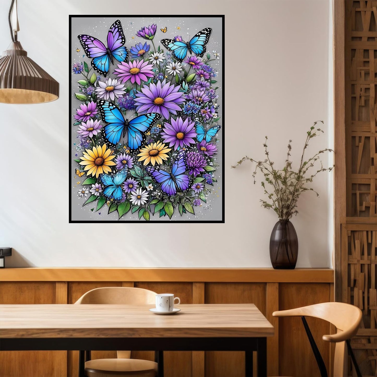 Benjenes 3PCS Spring Diamond Art Kits for Adults, Butterfly Diamond Painting Kits for Adults, 5D DIY Round Drill Gem Art Paint with Diamonds Dots Crafts Kits for Home Decor Gift 12x16 inch