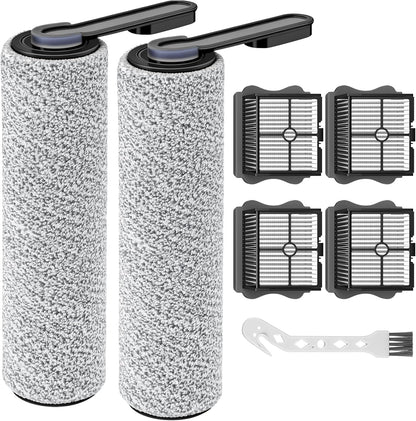2+4 Pack S5/ S5 Set S5/ S5 2 Pack 4 Pack Pro Brush Roller and HEPA Filter Compatible with Tineco Floor ONE Floor One