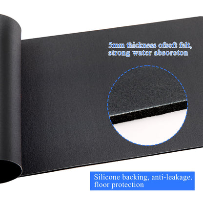 Spill Mat for Refrigerator, 37x8.5 Inch Anti-Slip Drip Tray & Floor Protector for Mini Fridge, Leak Catcher with Rubber Backing