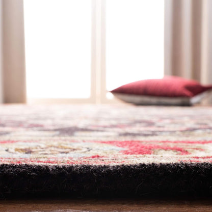 SAFAVIEH Heritage Collection Runner Rug, 2'3" x 8', Handmade Traditional Oriental Wool in Chocolate & Red, Ideal for