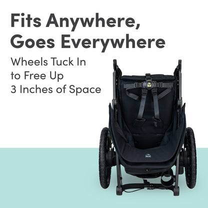BOB Gear Wayfinder Jogging Stroller with Independent Dual Suspension, Air-Filled Tires, and 75-Pound Weight Capacity, Nightfall