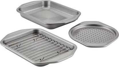 Circulon Total Bakeware Nonstick Pizza Pan Baking Set - 4-Piece Toaster Oven Essentials