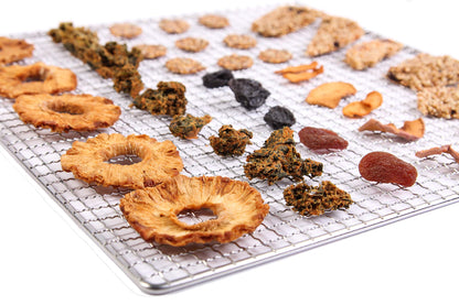 5 Stainless Steel Trays Compatible With Excalibur Dehydrator Replacement UPGRADE Food Shelf Mesh Screen by Bright Kitchen (5 Trays)
