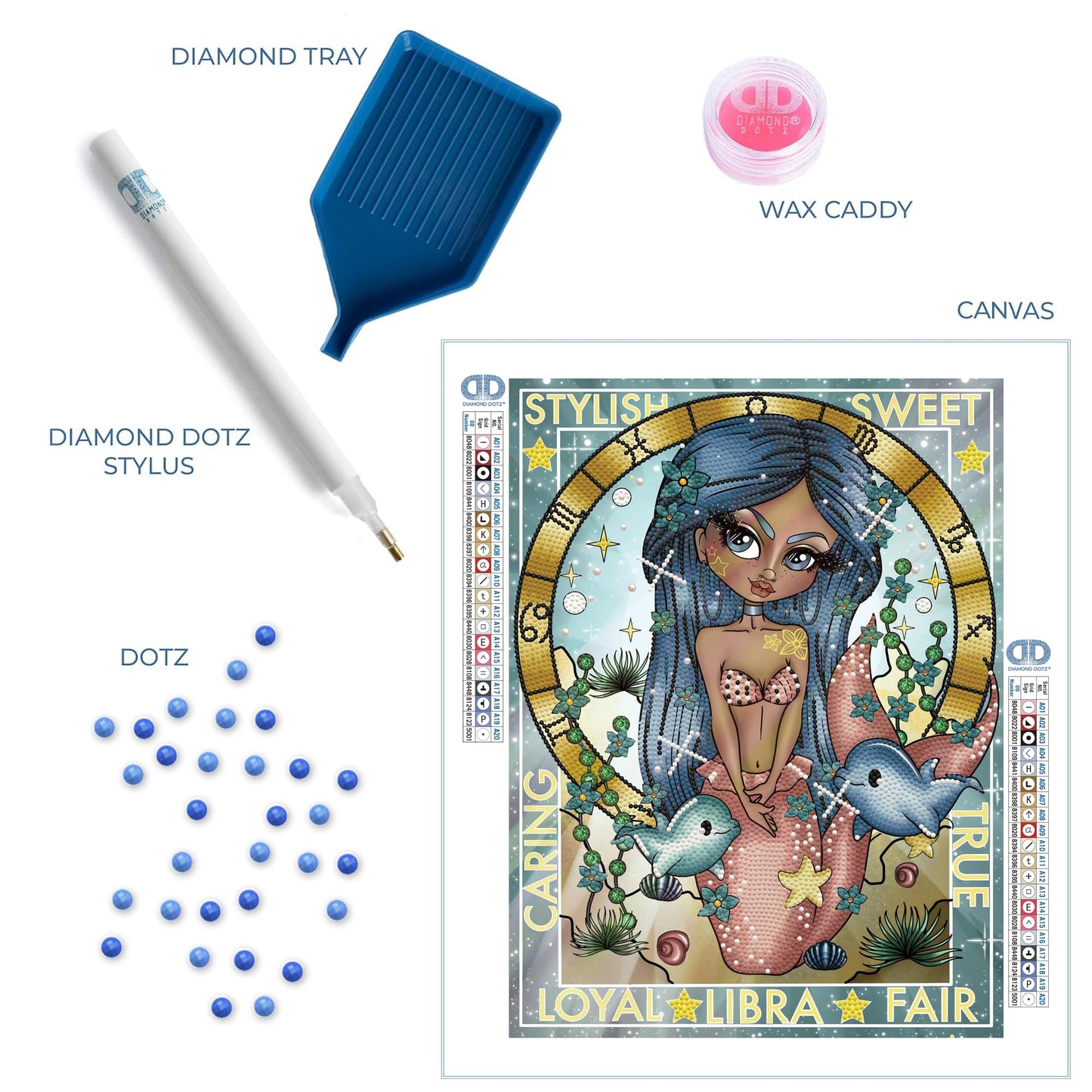 DIAMOND DOTZ Libra Diamond Painting Kits for Adults - Diamond Art Kits a Relaxing Creative Craft Kit with Dotz Gems 15.8x11.8