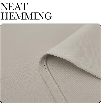 NICETOWN Natural Room Darkening Curtains - 108" Long | Set of 2 for Total Privacy in Boho Farmhouse Style