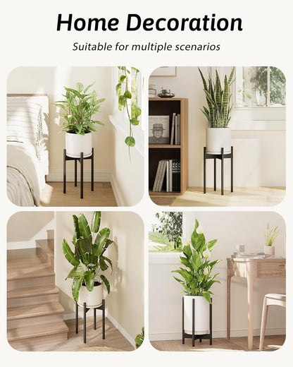 8 9 10 11 12 Inches, GENTINGBRO Adjustable Plant Stand Indoor, Bamboo Plant Stand Fits Small Corner Planter Holder