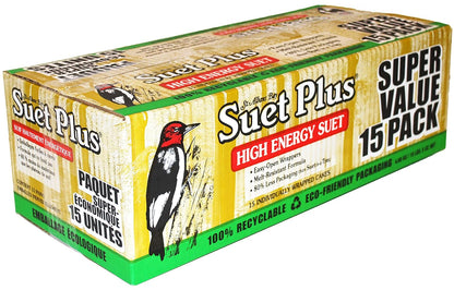 St. Albans Bay Bird Suet Variety Pack - High Energy 11 oz. Suet Cakes | 15 Pack