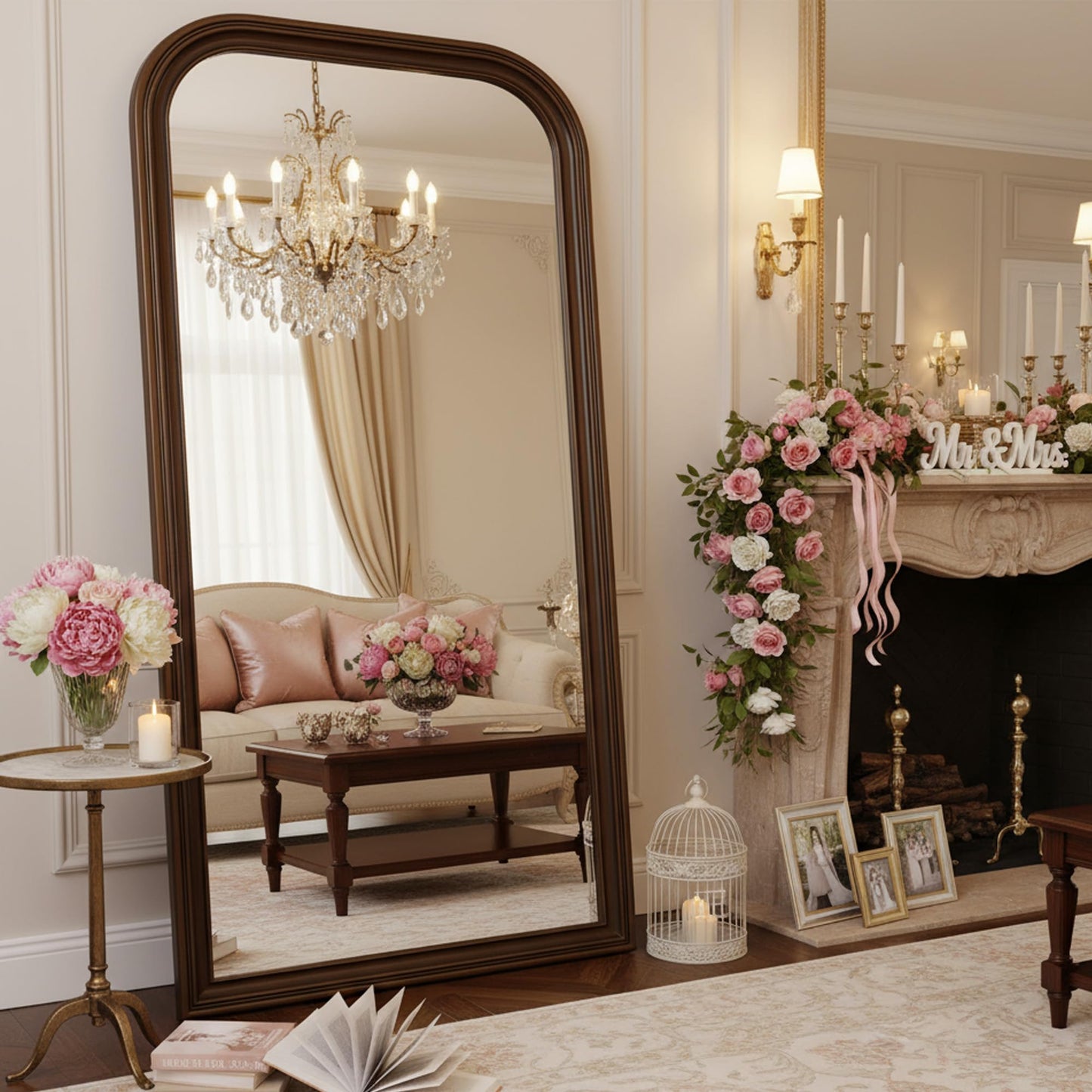 Antok 81"x41" Oversized Full Length Mirror, Extra Large Floor Mirror Freestanding or Wall-Mounted Mirror for Bedroom, Living Room, Cloakroom, Bronze
