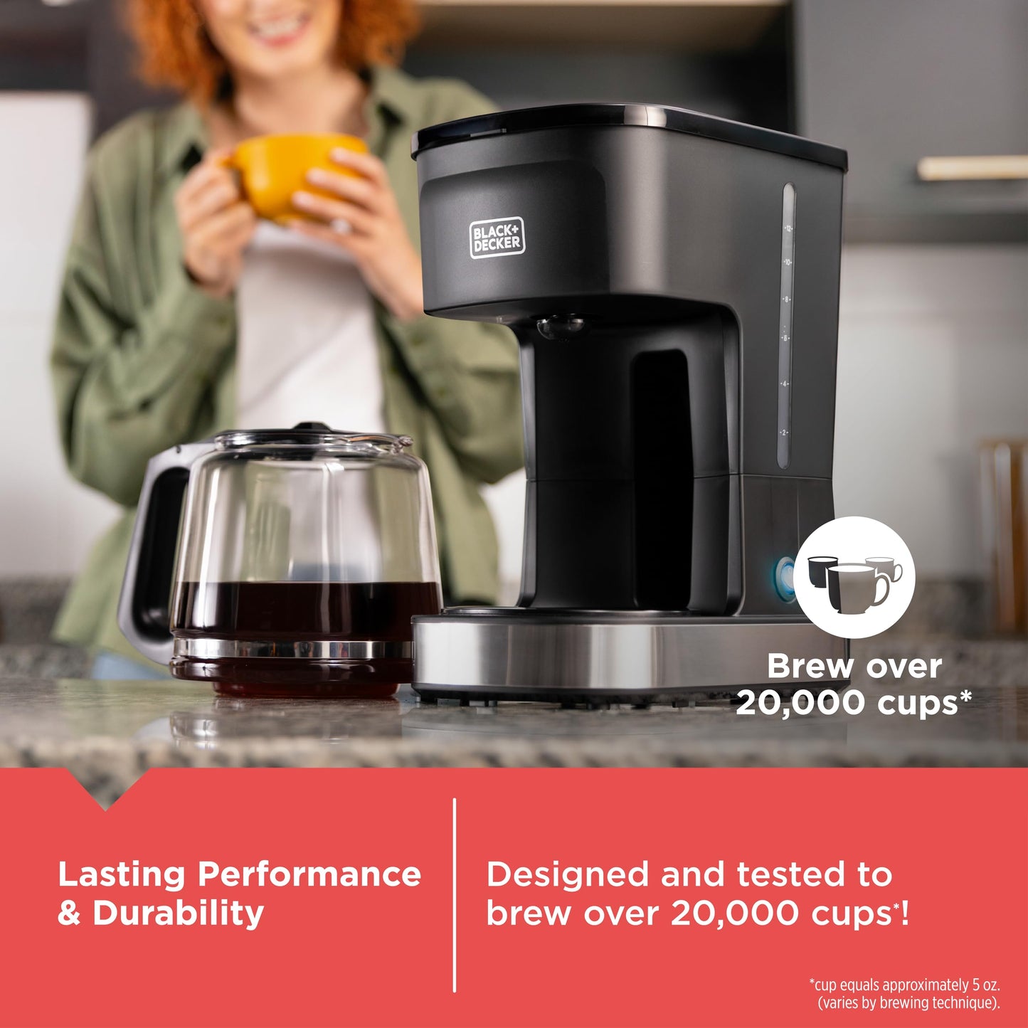 BLACK+DECKER CAFÉCRAFT 12-Cup Coffee Maker, One-Switch Drip Coffeemaker with Vortex Showerhead Technology, Sneak-A-Cup, Keep Warm Function, Stainless Steel