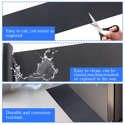 Spill Mat for Refrigerator, 37x8.5 Inch Anti-Slip Drip Tray & Floor Protector for Mini Fridge, Leak Catcher with Rubber Backing