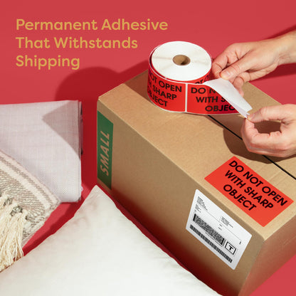 3" X 5" Freeze Upon Arrival Shipping Stickers (500 Labels, 1 Roll) Water-Resistant Temperature Handling and Packing Labels with Permanent Adhesive - Aegis Adhesives
