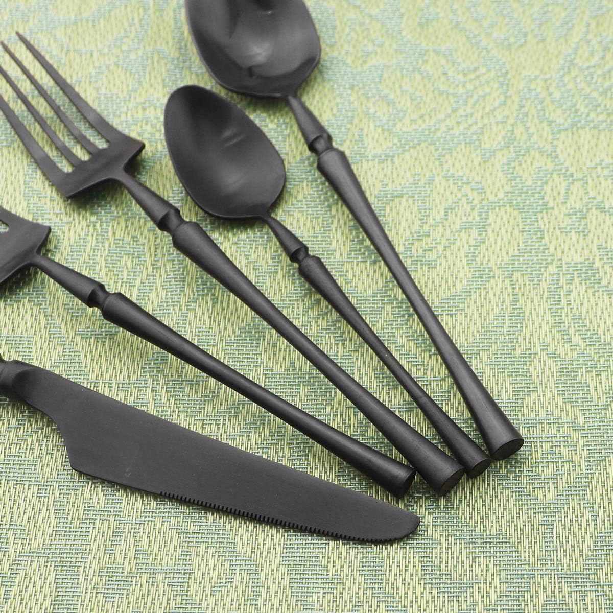 Gugrida Unique & Beautiful Flatware Set, 5 Piece Iridescent Silverware Sets, 18/10 Stainless Steel Reusable Cutlery Set