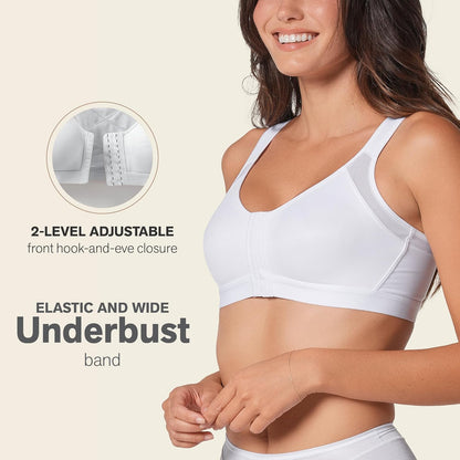 Leonisa Multi-Functional – Posture Corrector Bra Wireless Front Closure Bra for Women Full Coverage