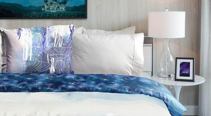 Jay Franco Kids Duvet Cover Set with Sham & Pillowcase – Ultra-Soft Linen Feel Bedding for Room Decor, Cover ONLY Comforter NOT Included, Blue - Avatar, 2 Piece Twin