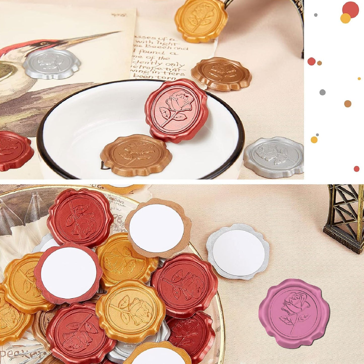 CRASPIRE 50Pcs Letter A Wax Seal Sticker Alphabet Silver Vintage Initial Sealing Label Decal Self Adhesive Stickers for Gift Wrapping Wedding Birthday Cards Making Christmas Invitations Envelope