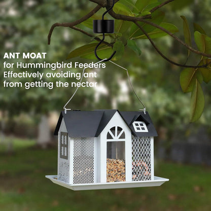 Yenmoz Metal Ant Moat Hooks, 5 Sets Feeder Hanging Chains and Brushes for Hummingbird Feeders