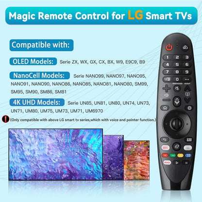 Replacement LG TV Remote Magic Remote Control AKB75855501 with Voice and Pointer Function, LG Smart TV Remotes AN-MR20GA MR19BA MR18BA MR650A OLED UHD QNED NanoCell
