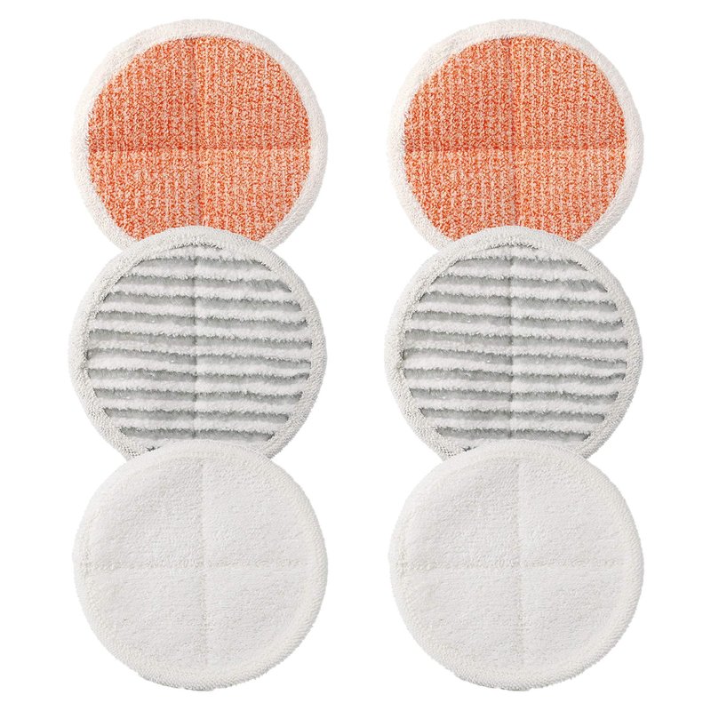 6 Pack Replacement Pads for Bissell Spinwave 2124,2039A,2307,23157,20391,20399 Powered Hard Floor Mop