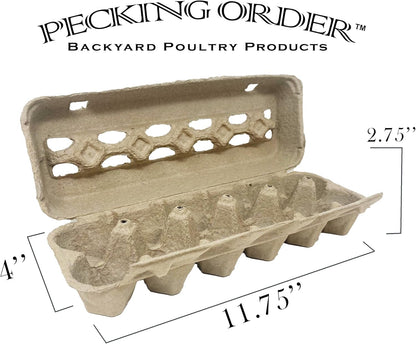 12 Pack Pecking Order Paper Pulp Egg Cartons