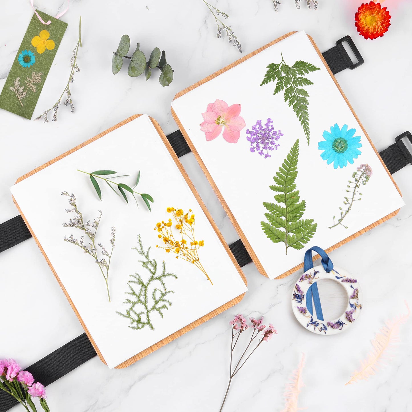 Suziko Professional Flower Press Kit 6 Layers 6.3 x 8.3 inch, Flower Pressing Kit for Adults Kids, Leaf Press,Great Gift Valentine's Day