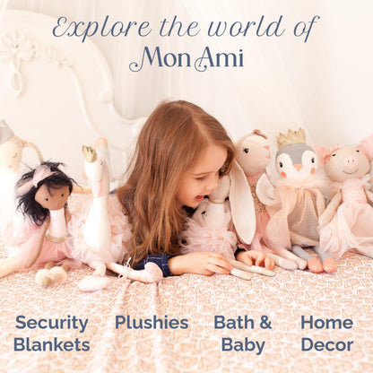MON AMI Adele Small White Angel Stuffed Doll – 15”, Soft & Cuddly Plush Doll, Use as Toy or Room Decor, Great Gift for Kids of All Ages