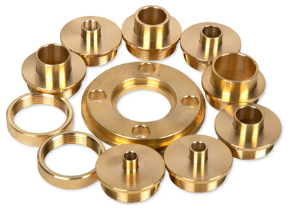 WEN Solid Brass Router Template and Guide Bushing Set, 1-3/16-Inch Base Plate, 11-Piece Kit (RT011A)