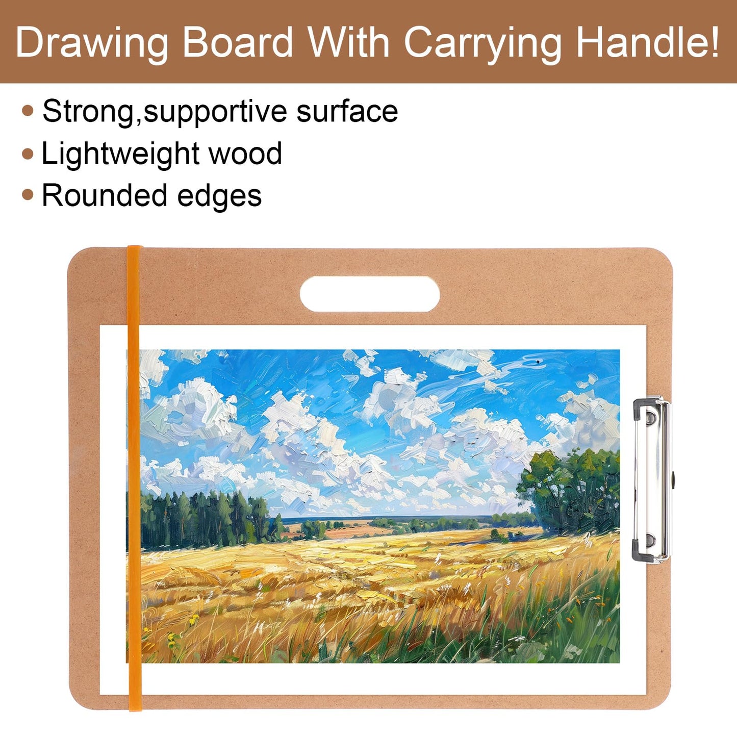 2Pack Sketch Board, Portable Art Portable Drawing Board with Handle (13 x 17in)