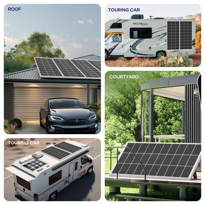 400 Watt Solar Panel Kit with High Efficiency Monocrystalline 200 Watt 2pcs Rv Solar Panels and 30a MPPT Charge Controller for 12 Volt System Battery and Inverter (400w kit)
