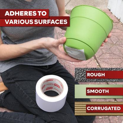 XFasten Tear-by-Hand Double Sided Tape, 2-inch by 30-Yard, Easy Tear for DIY Crafts, Woodworking and Carpet Installation