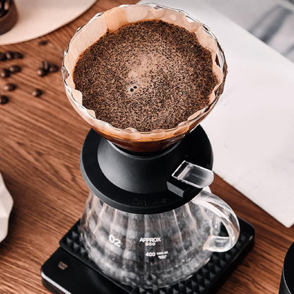 High Temperature Resistance Glass Coffee Dripper with Steel Balls, Easy to Operate for Immersion and Hand Drip