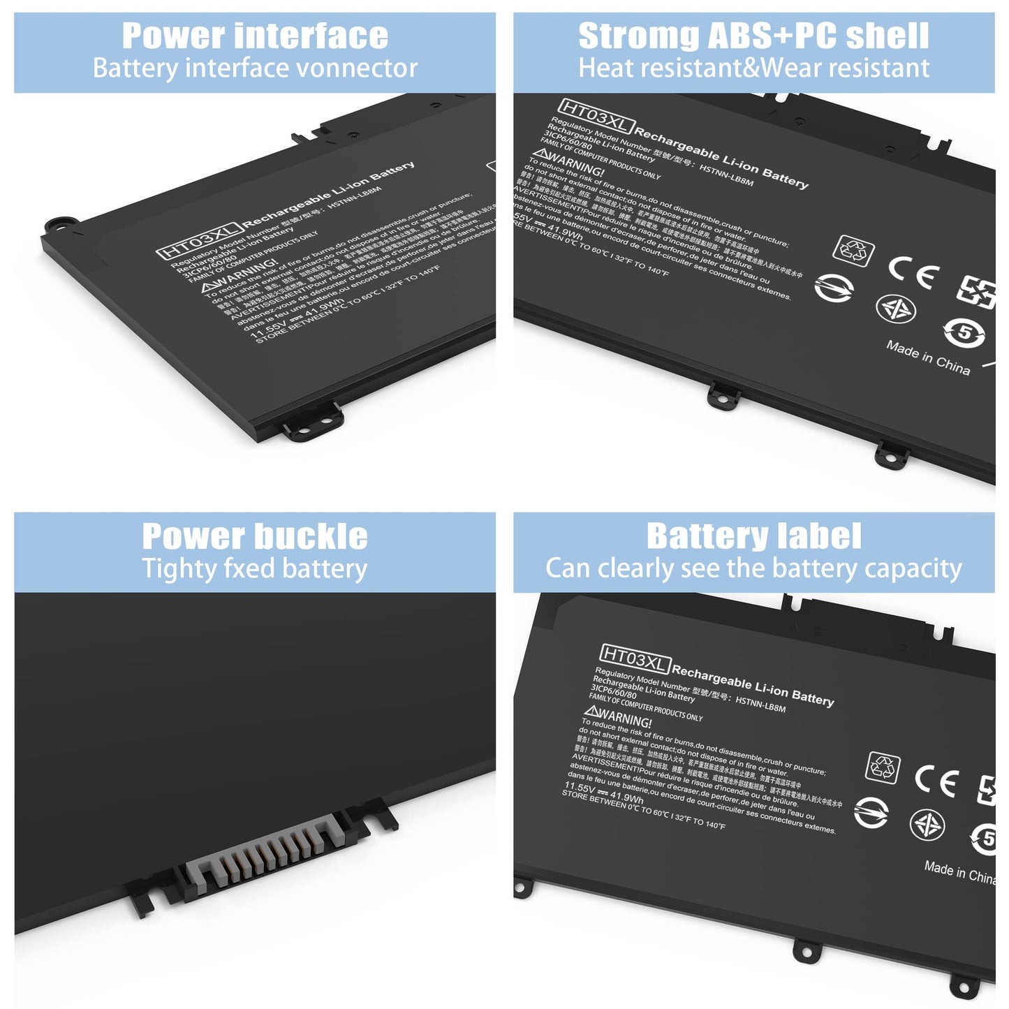 VNYUNQWE HT03XL L11119-855 Laptop Battery Replacement for HP Pavilion 15-DA 15-DB 15-DW 15-CS 15-DY 17-by 17-CA 14-CE 14-CF 14-DF 14-DQ 14-DK Series 15-CS0053CL 15-DA0014DX HSTNN-UB7J HT03041XL
