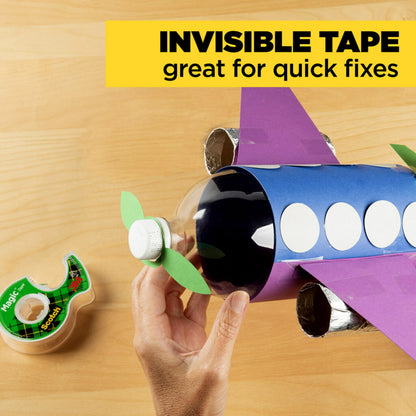 Scotch Magic Tape Desktop Dispenser, 6 Rolls of 3/4" x 1000" Each Plus 1 Desktop Tape Dispenser, Great for Repair, Wrapping and Office Applications