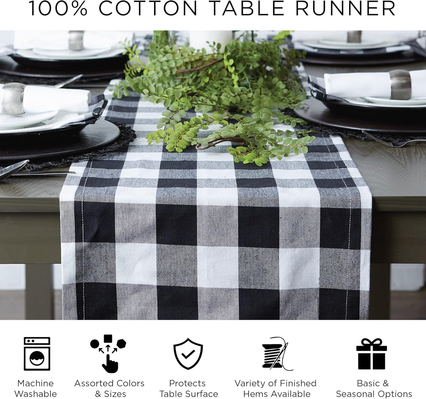 DII Urban Cactus Kitchen Collection, 14x72 Table Runner