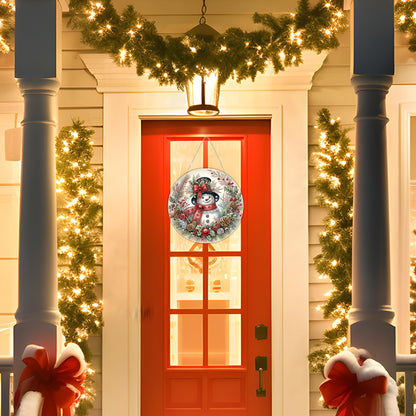 JJFox Diamond Art Hanging Kit for Adult,Special Shaped Rhinestone,Double Sided DIY Acrylic 5D Diamond Art Painting Window Pendants Home Garden Wall Hanging Kits Hanging Ornament (Christmas Snowman)