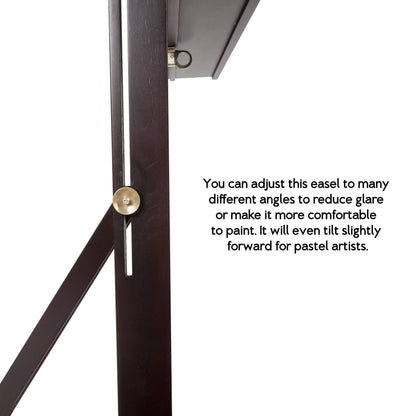 SoHo Urban Artist Wooden Easel - H-Frame Studio Easel for Tabletop Easels for Painting & Drawing Desk, Supports Canvases Up to 71", Mahogany Finish, Adjustable with Locking Casters