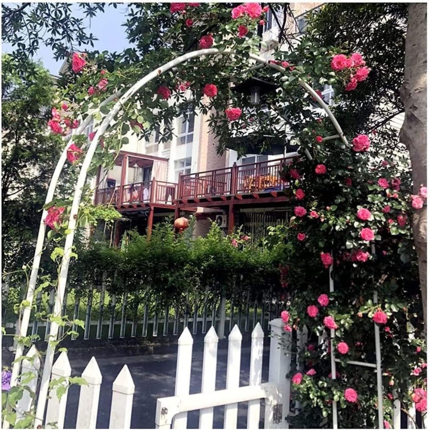 Metal Garden Wedding Arch Wide Plants Stand Ues for Outdoor Garden Arbor Climbing Plants Wedding Arches Ceremony,Green,W3M*H2.2M .2 (White W1.2M*H2.2M)