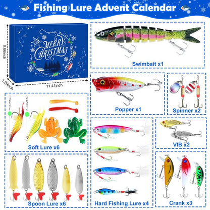 Fishing Advent Calendar 2025 for Teen Boys Adult Fisher Men Fishing Lures Advent Calendar 2025 for Christmas Countdown Adv ent Fishing Gear Cale ndar 2025 Christmas Gifts for Teens Men