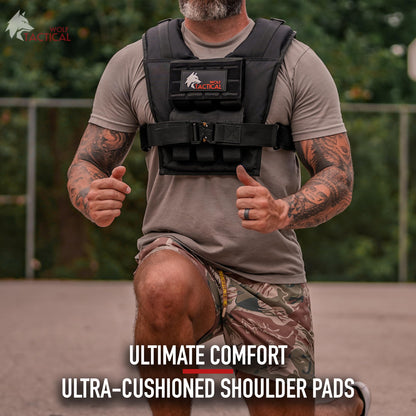 Wolf Tactical Men’s Weight Vest - Adjustable Weighted Vest for Strength Training, 25 LB Tan