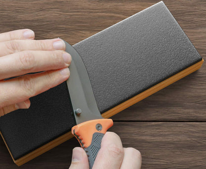 Sharp Pebble Knife Sharpening Stones Kit with 1000/6000 and Classic Leather Strop with Angle Guide & Green Compound