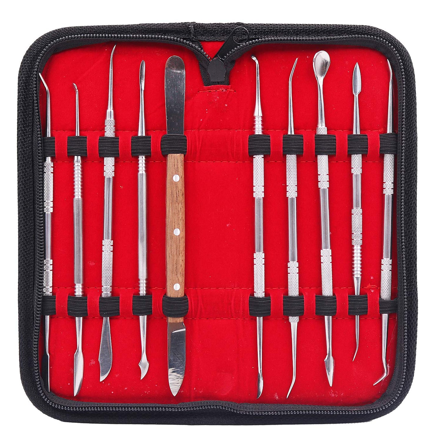 NIUPIKA Steel Wax Carving Tool Dental Clay Pottery Plaster Sculpture Carvers Tools Kit Dabber Tool Set