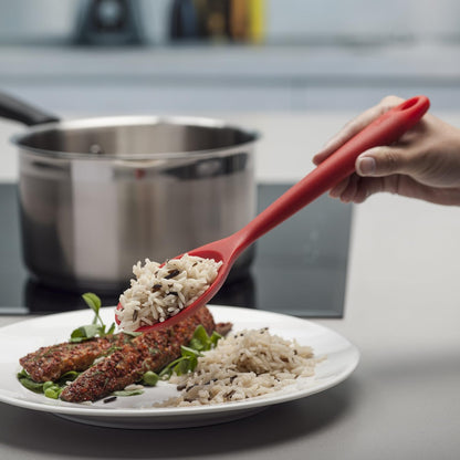 Zeal Red Silicone Non-Stick Cooking Spoon (11”/28cm)