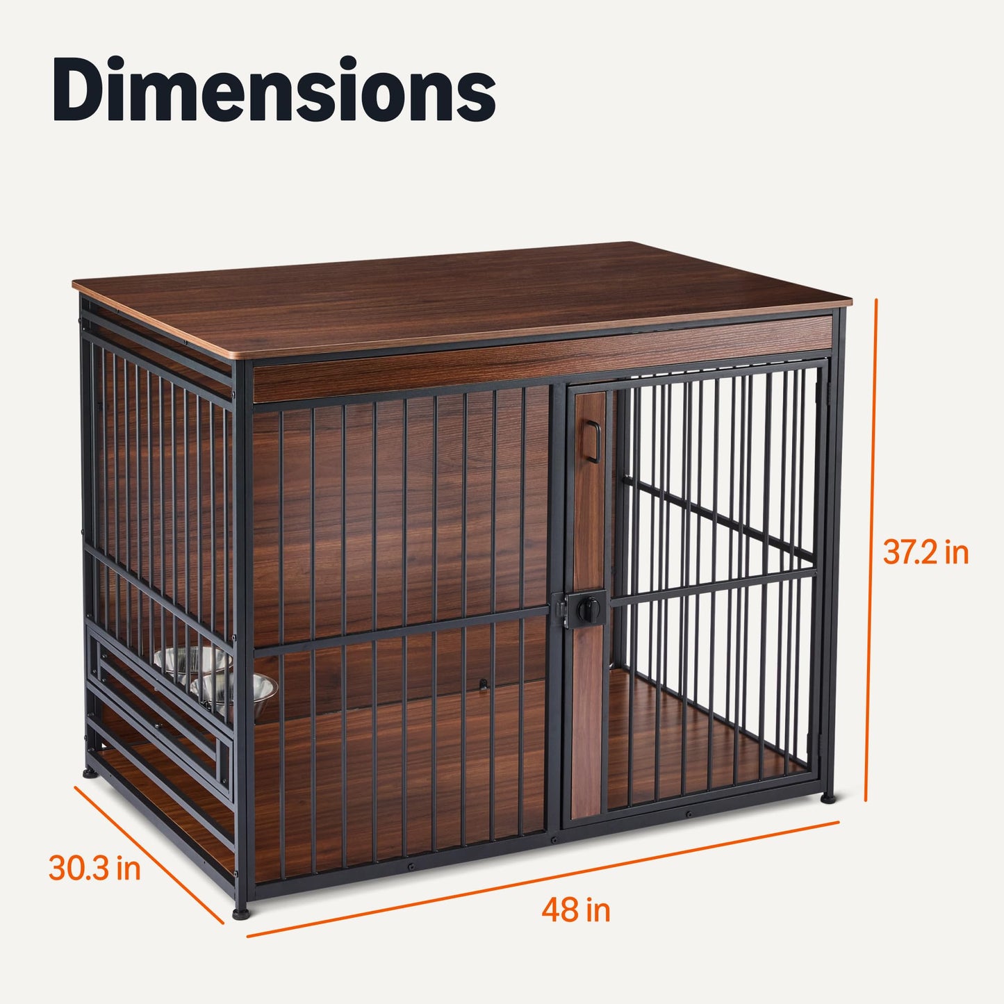 Amazon Basics Furniture Style Dog Crate, 48 Inches
