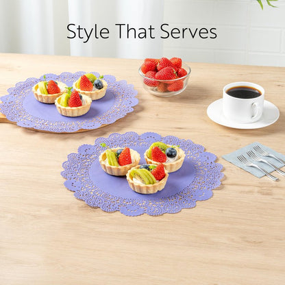 Restaurantware-Pastry Tek 4 x 4 Inch Lace Doilies, 4,000 Decorative Tableware Placemats - Disposable, Round, White Paper Table Doilies, for Birthdays, Or Weddings, Table Decor