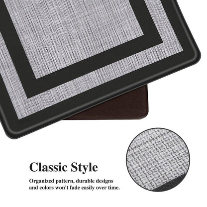 Mattitude Kitchen Mats Set of 2 Cushioned Rugs Anti-Fatigue Mats for Kitchen Floor,Waterproof Non-Slip Mats and Rugs Set for Office,Floor,Laundry 17.3"×29"+17.3"×59",Black